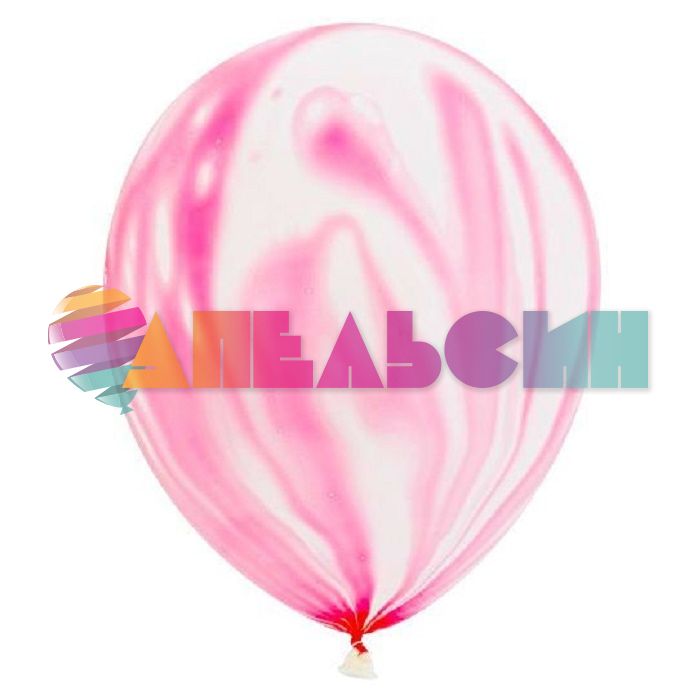 Шар латекс Агат розовый Pink Marble 12"/30см 50шт/уп (Китай) 612804