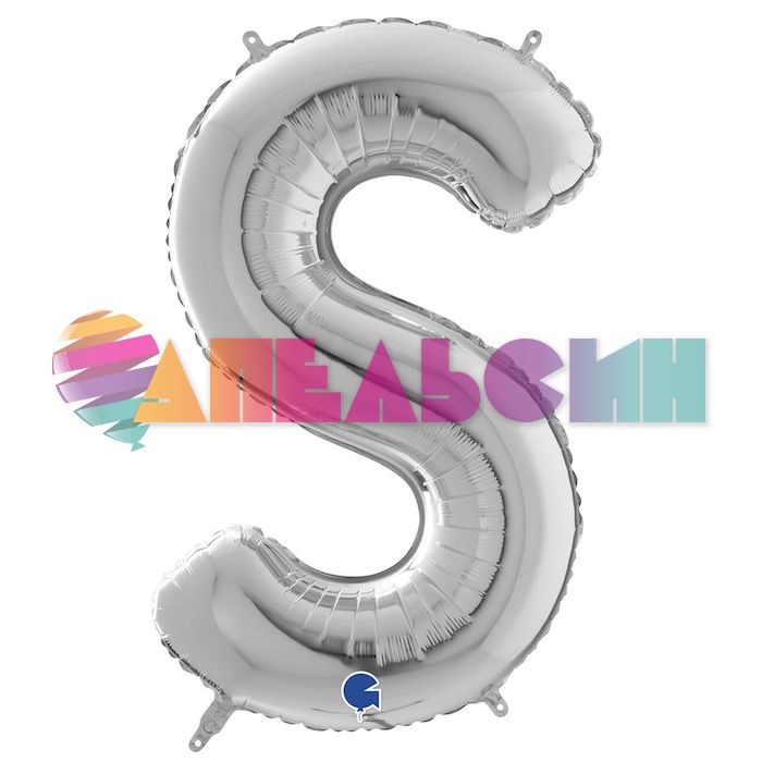 Шар буква G26"/66см Серебро S (Италия) 1207-3784