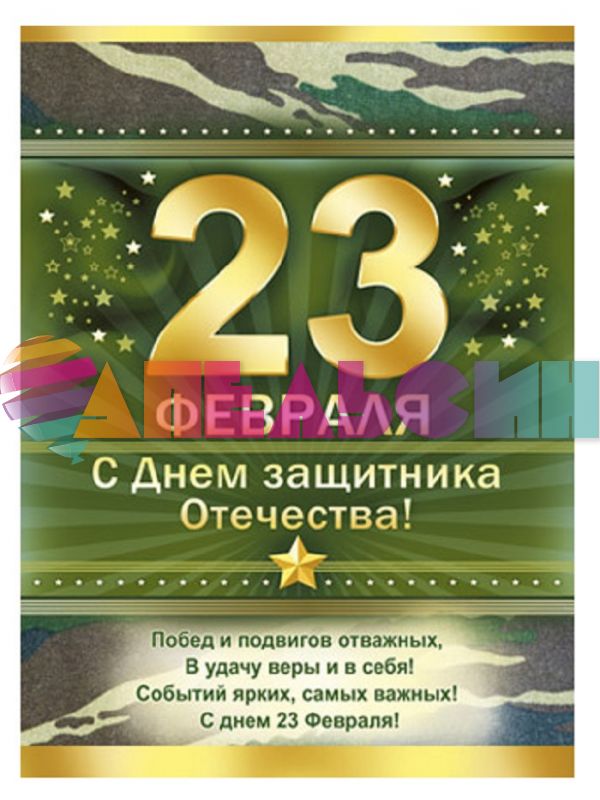 Плакат 23 февраля 40х60см 02.497.00