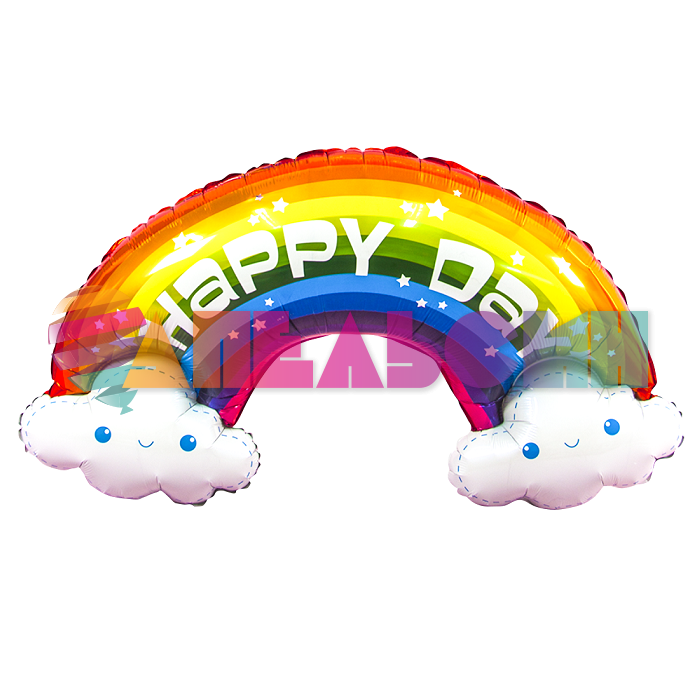 Шар фигура Радуга в облаках Happy Day F39"/99см (Испания) 901839