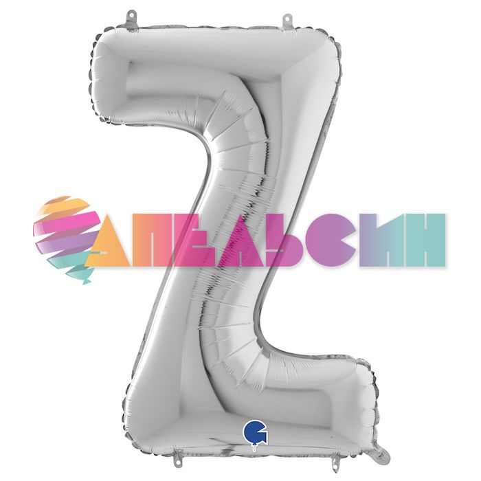 Шар буква G26"/66см Серебро Z (Италия) 1207-3791
