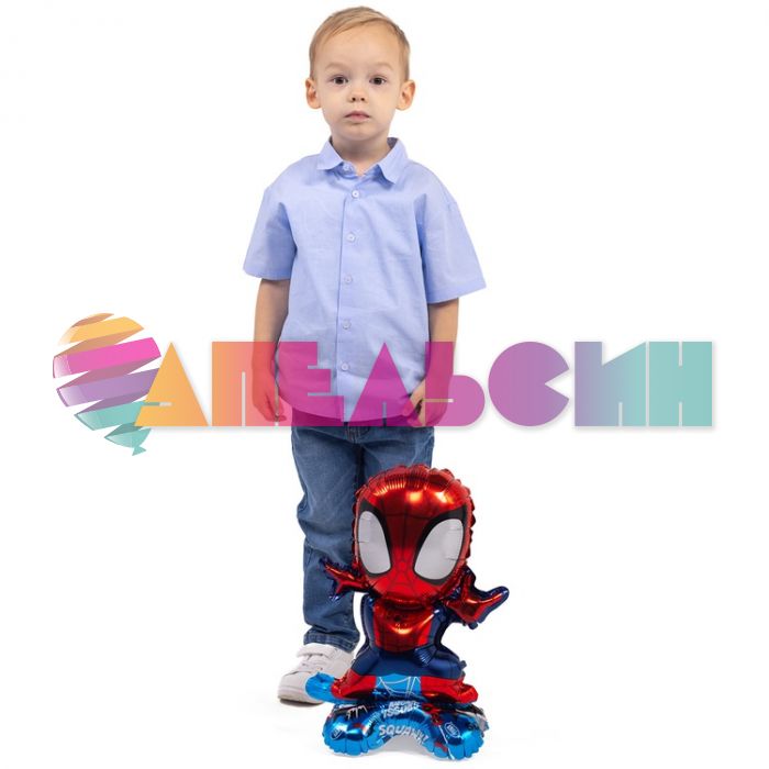 Шар ХОД Человек-паук Е22"/56см на подставке (Китай) воздух 1208-0770