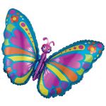 Мини фигура Бабочка экзотическая синий FL16"/41см с клапаном (Китай) 23932
