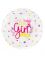 Шар сфера It`s a girl на прозрачном FL18"/46см (Китай) 518017
