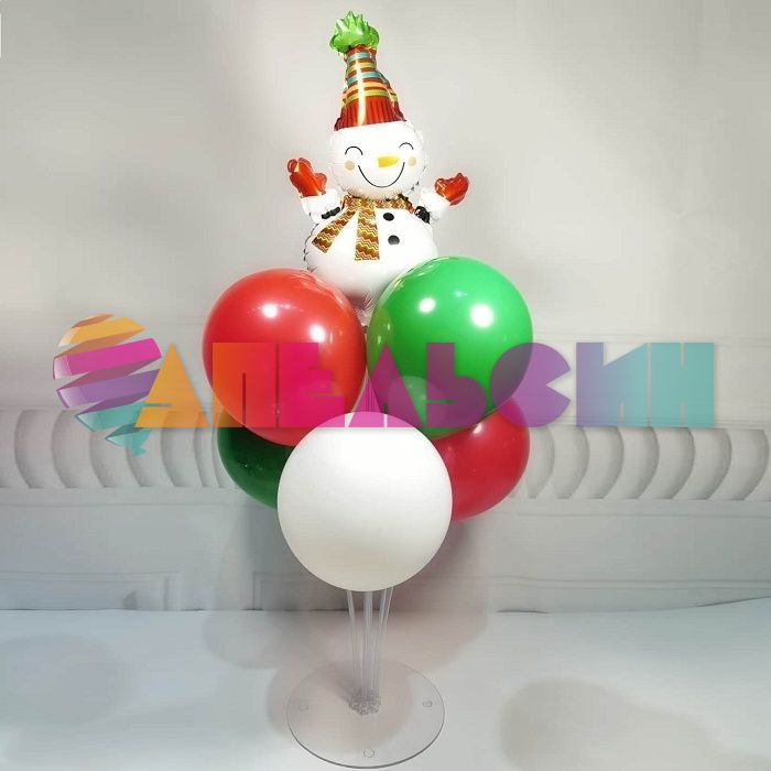 Мини фигура Снеговик веселый FL13"/33см с клапаном (Китай) 190362