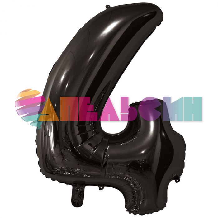 Шар цифра Черный Е26"/66см 4 Black (Китай) 1207-4842