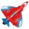 Шар фигура Самолет истребитель красный F39"/99см (Испания) 1207-1277 901692R