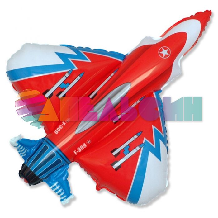 Шар фигура Самолет истребитель красный F39"/99см (Испания) 1207-1277 901692R