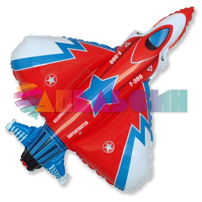 Шар фигура Самолет истребитель красный F39"/99см (Испания) 1207-1277 901692R