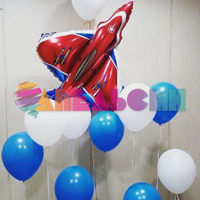 Шар фигура Самолет истребитель красный F39"/99см (Испания) 1207-1277 901692R