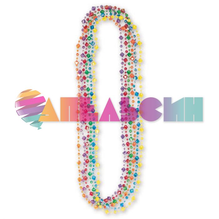 Бусы Кристалл Ассорти 80см 6шт/уп 1501-1423