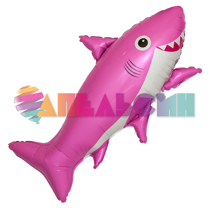 Шар фигура Рыба Акула розовый F39"/99см (Испания) 901781RS