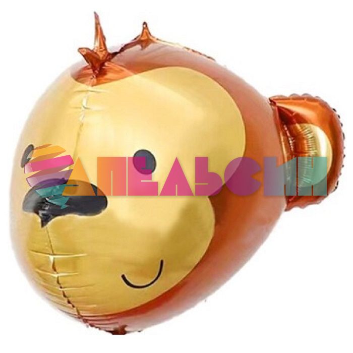 Шар 3D голова Обезьяна мартышка FL24"/61см (Китай) воздух 19918