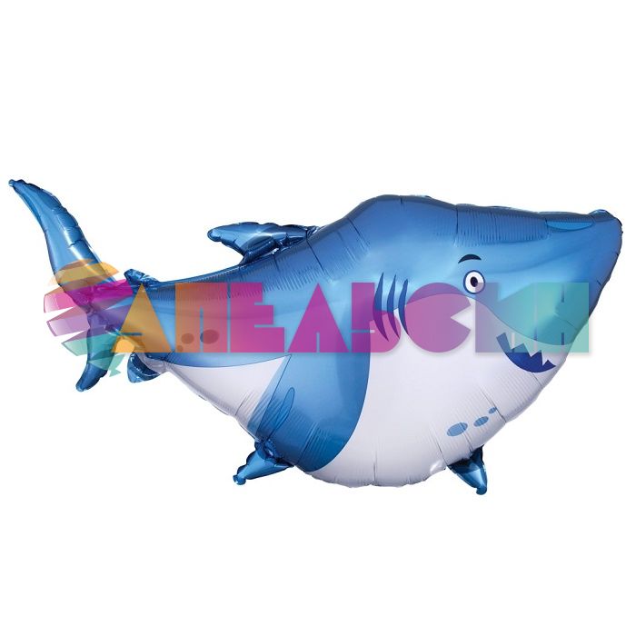 Мини фигура Акула голубой FL16"/41см с клапаном (Китай) 17258