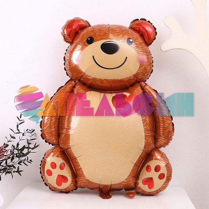 Шар фигура Мишка с сердцем Е33"/84см (Китай) 19652 1207-4981