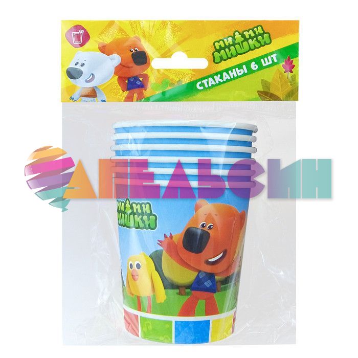 Стакан Ми-Ми-Мишки 190мл 6шт/уп картон 702009
