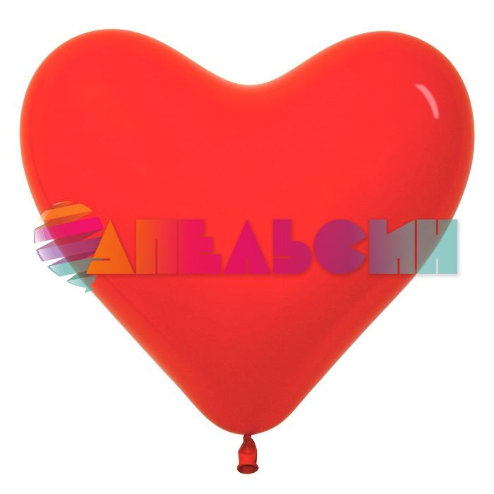 Шар сердце S12"/30см Красный 50шт/уп (Колумбия) пастель 412015 628158