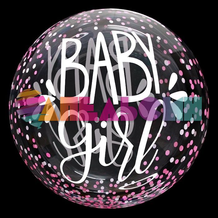 Шар сфера Baby Girl Конфетти FL20"/51см (Китай) 5102005-СТОК