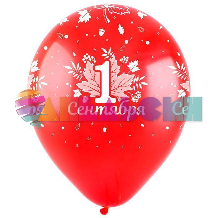 Шар латекс 1 сентября День знаний 12"/30см 100шт/уп (Китай) 412466