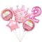 Шар цифра Розовый FL40"/102см сердца 2 (Китай) NMP2/PINK/V-СТОК