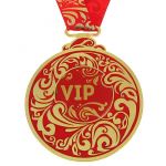 Медаль VIP красный Русский стиль 7,8см металл 1191822