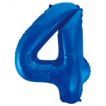 Шар цифра Синий Е40"/102см 4 (Китай) 1207-2969