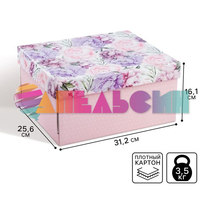 Коробка Цветочная сказка 25,6х31,2х16,1см складная 4520892