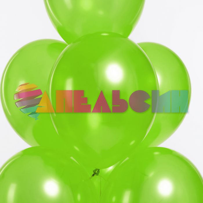 Шар металлик Зеленый 512/12"/30см (M25) Lime Green лайм 100шт/уп (Китай) 512-12M25