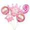 Шар цифра Розовый FL40"/102см сердца 9 (Китай) NMP9/PINK/V