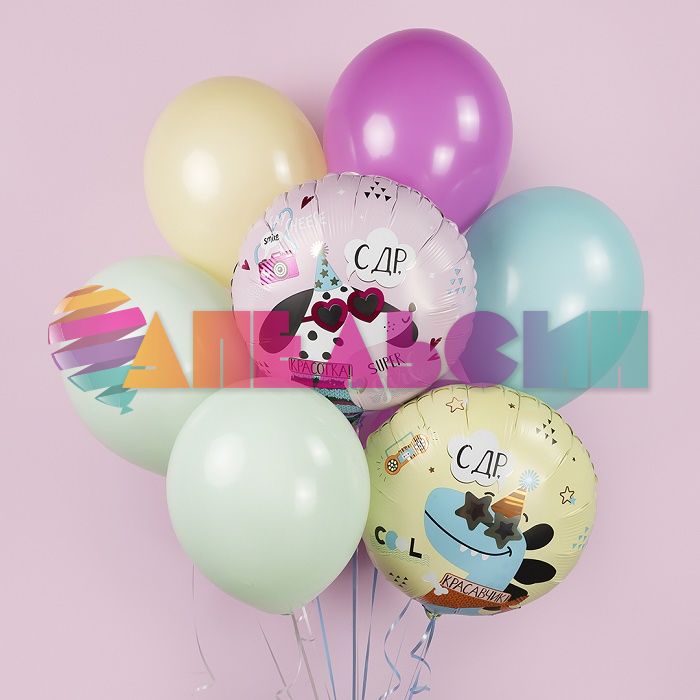 Шар пастель Бирюза S12"/30см (037) Aquamarine Аквамарин 12шт/уп (Колумбия) 124032
