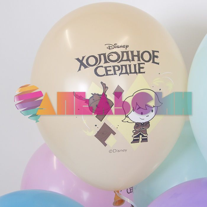 Шар латекс Холодное сердце детский 12"/30см 25шт/уп (Турция) 812243