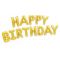 Надпись из шаров HAPPY BIRTHDAY золото FL16"/41см (Китай) 17372