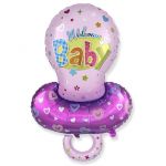 Шар фигура Соска пустышка Welcome Baby розовый F40"/102см (Испания) 901791RS