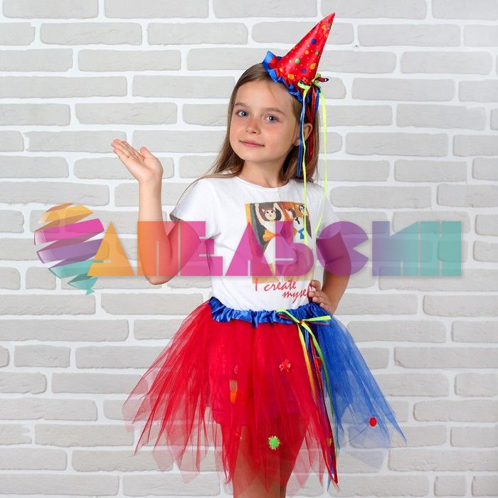 Набор Карнавал красно-синий 2в1 (ободок, юбочка) 3-5лет 2326695-РАСПРОДАЖА