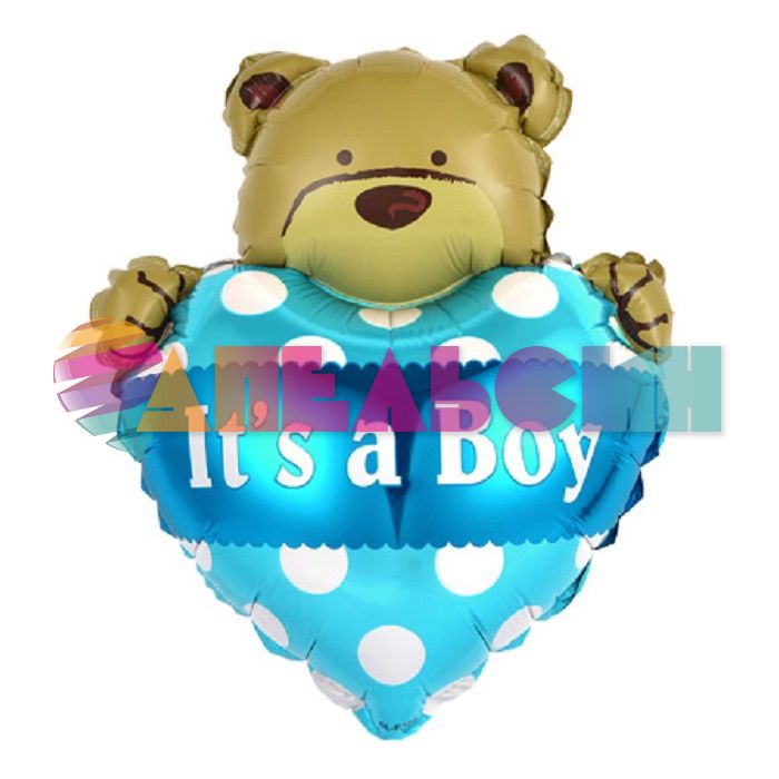 Мини фигура Медвежонок с сердцем It`a Boy FL17"/43см с клапаном (Китай) 17120