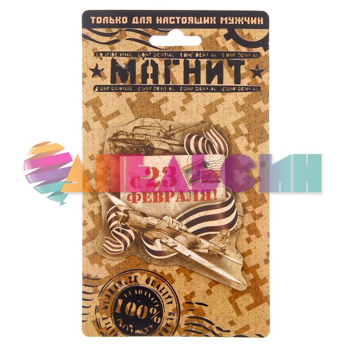 Магнит С 23 февраля Самолет 1184975-РАСПРОДАЖА