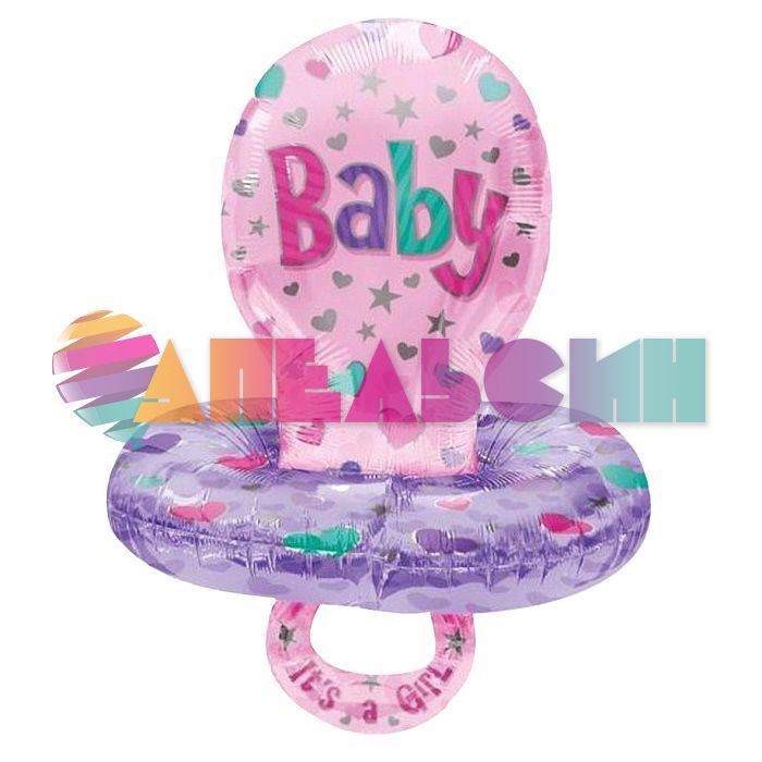 Шар 3D фигура Соска BABY It`s a GIRL A29"/74см (США) 09854 1207-0223