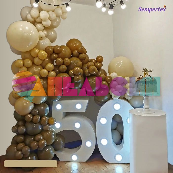 Шар пастель Бежевый S12"/30см (107) Cream Крем 12шт/уп (Колумбия) ретро 395104