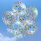 Шар сфера Конфетти ассорти на прозрачном FL18"/46см Deco Bubble (Китай) 550119