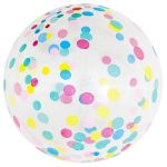 Шар сфера Конфетти ассорти на прозрачном FL18"/46см Deco Bubble (Китай) 550119