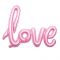Надпись из шаров Love розовый FL41"/104см (Китай) 17380