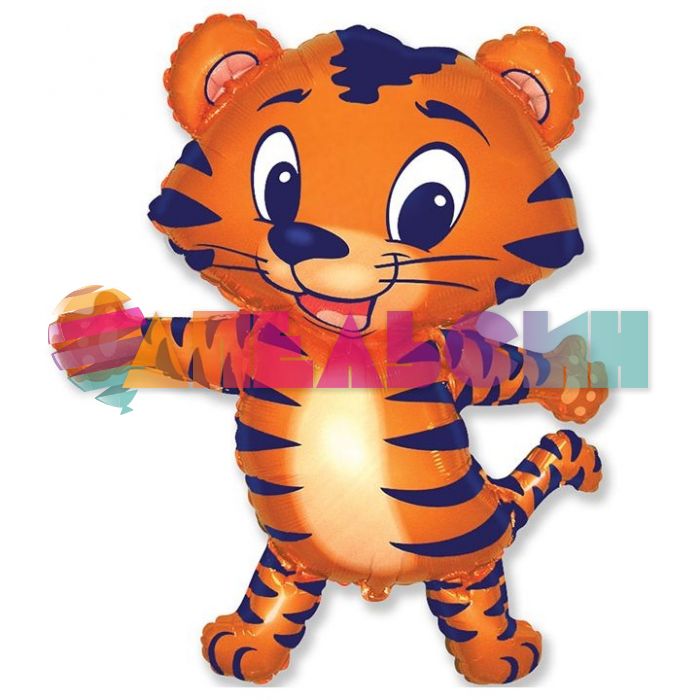 Шар фигура Тигренок синие полоски F32"/81см (Испания) 901708A