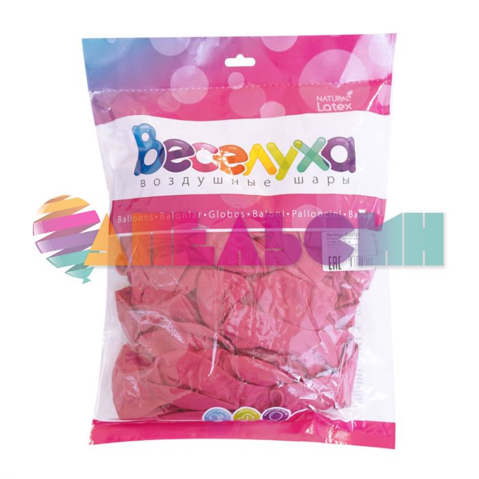 Шар пастель Розовый Т12"/30см (2321) Fuchsia 100шт/уп (Турция) 8122321