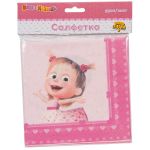 Салфетка Маша и Медведь Сердца 33см 12шт/уп 1502-3259