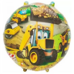 Шар фольга Строительная техника FL18"/48см круг (Китай) 23813