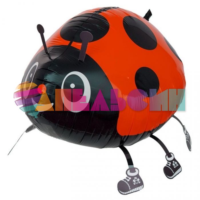 Шар ХОД Божья коровка красная FL24"/61см (Китай) гелий R2261