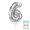 Шар цифра Серебро Т07"/18см 6 (Китай) 190016-6-S
