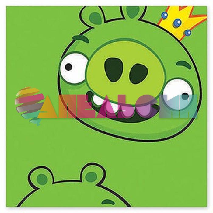 Скатерть Злые Птички Angry Birds Король свиней 140х260см бумага 1502-1116-РАСПРОДАЖА