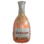 Шар фигура Бутылка Шампанское Celebrate розовое золото FL32"/81см (Китай) 20614
