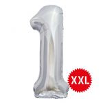 Шар цифра FL50"/127см Серебро 1 (Китай) 131141